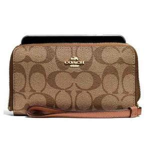 cartera coach mujer original color camel